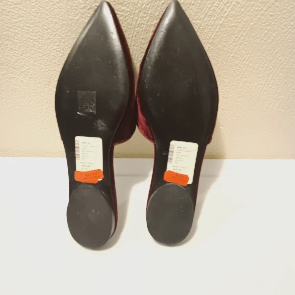 Michael Kors| Velvet Slip On Mule Burgundy Merlot Wine Sz 40/ US 9.5
